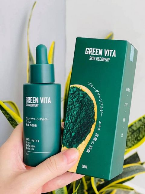 Serum si&ecirc;u vi tảo gi&uacute;p t&aacute;i sinh da Green Vita ch&iacute;nh h&atilde;ng 3